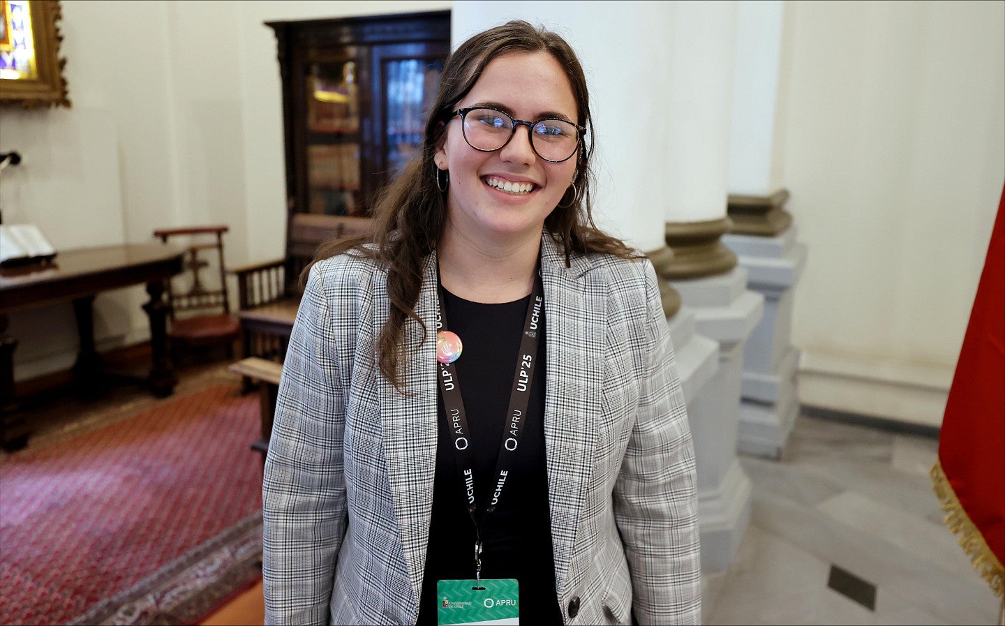 Bella Albiani in Chile presenting at an APRU conference