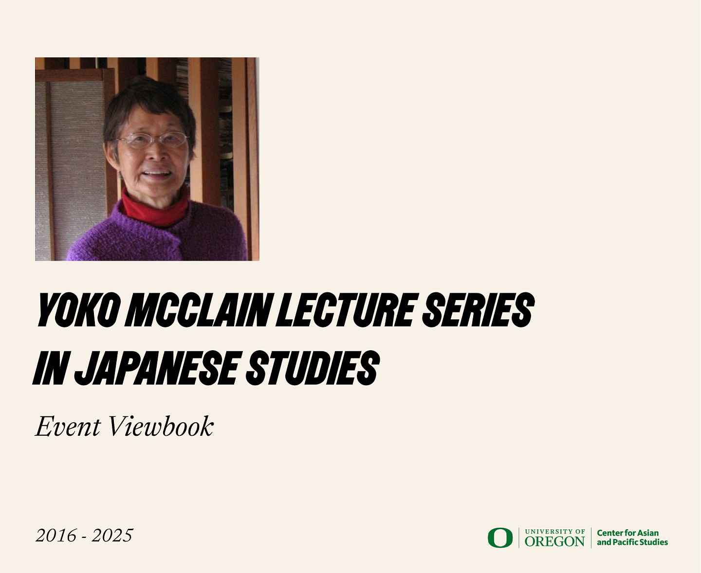 Yoko McClain Lecture Series Cover