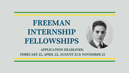 Freeman Internship Fellowships Sign