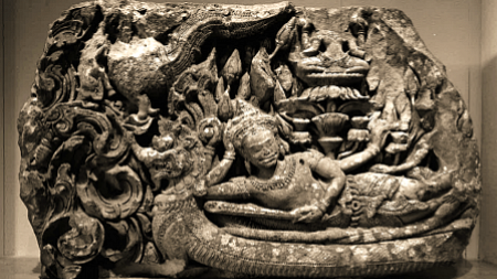 The Vishnu lintel (deaccessioned in 1988) and the Krishna pilaster  (deaccessioned in 2024) from Prasat Phanom Rung, Northeast Thailand 