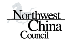 Northest China Council Logo with a White horse